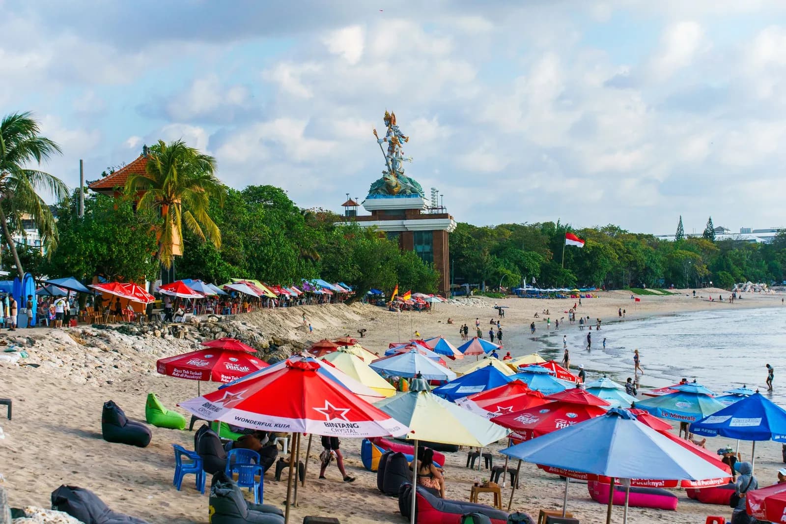 Plage de Kuta, la ville la plus proche de l'aéroport de Denpasar