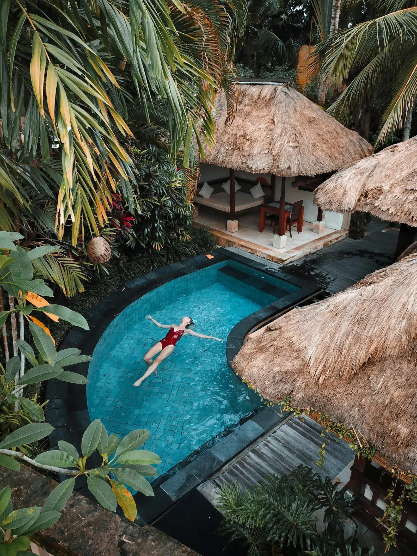 Paysage tropical de Bali avec rizières en terrasses