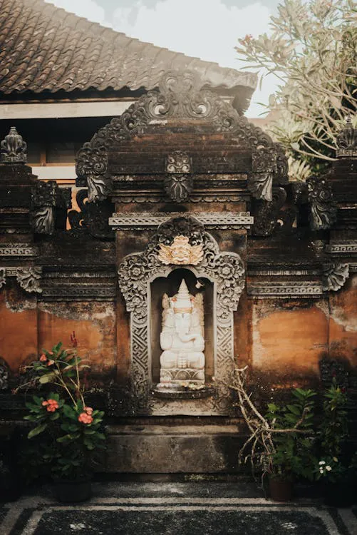 Statue de Ganesh dans un temple hindou de Bali